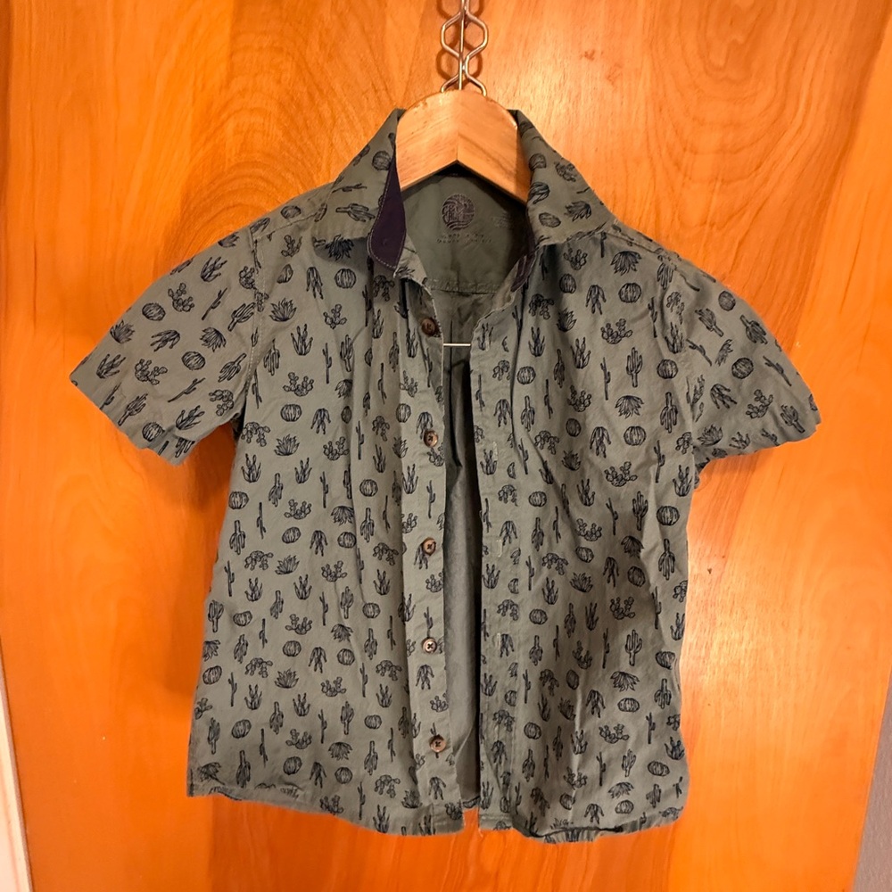 C&C California Green Cactus Print Kids' Shirt